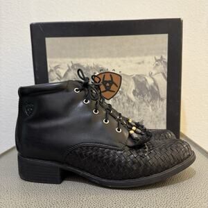 Ariat Women’s Black Kiltie Ankle Boots Tassels Sz 8 B